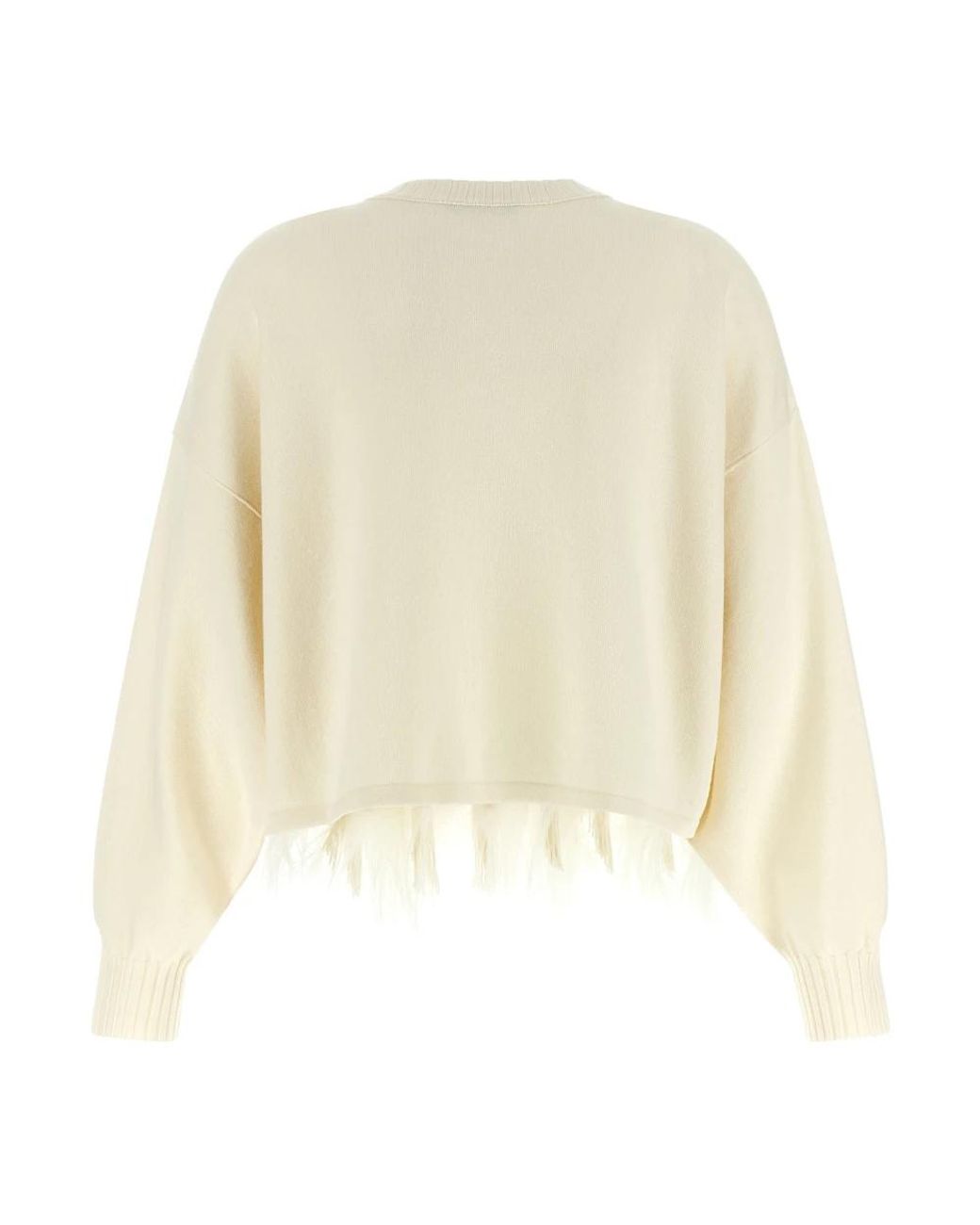 Alberta Ferretti Natural Round-Neck Knitwear