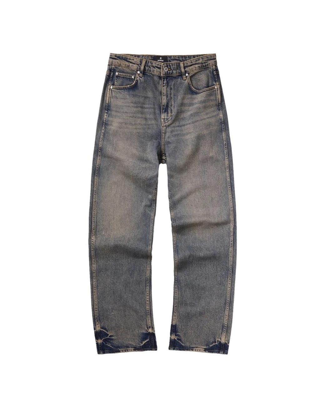 Represent Gray Loose Fit Jeans for men