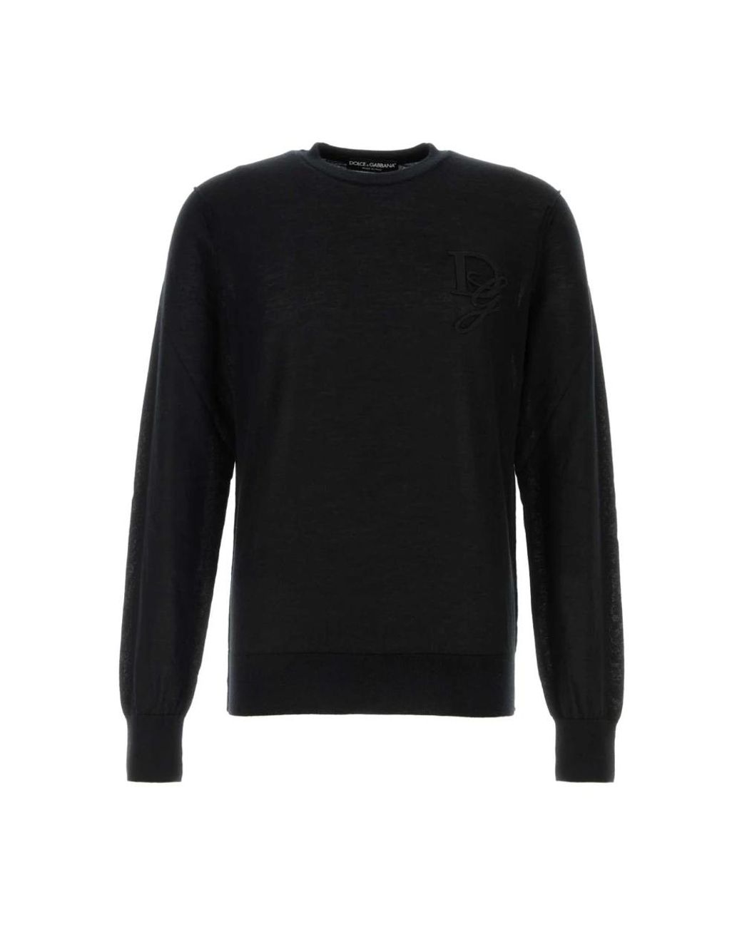 Dolce & Gabbana Black Cashmere Knitwear for men