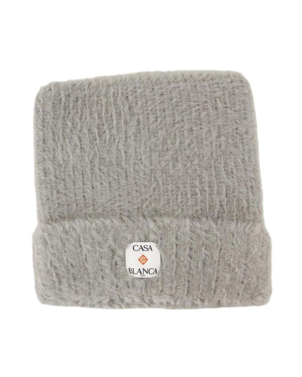 Casablanca Accessoires ,Grijs ,Nylon Zachte Nylon Vierkante Hoed in het Gray