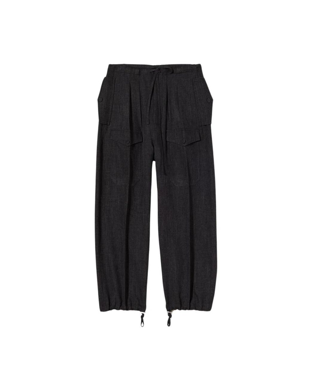 Plan C Black Wide Trousers