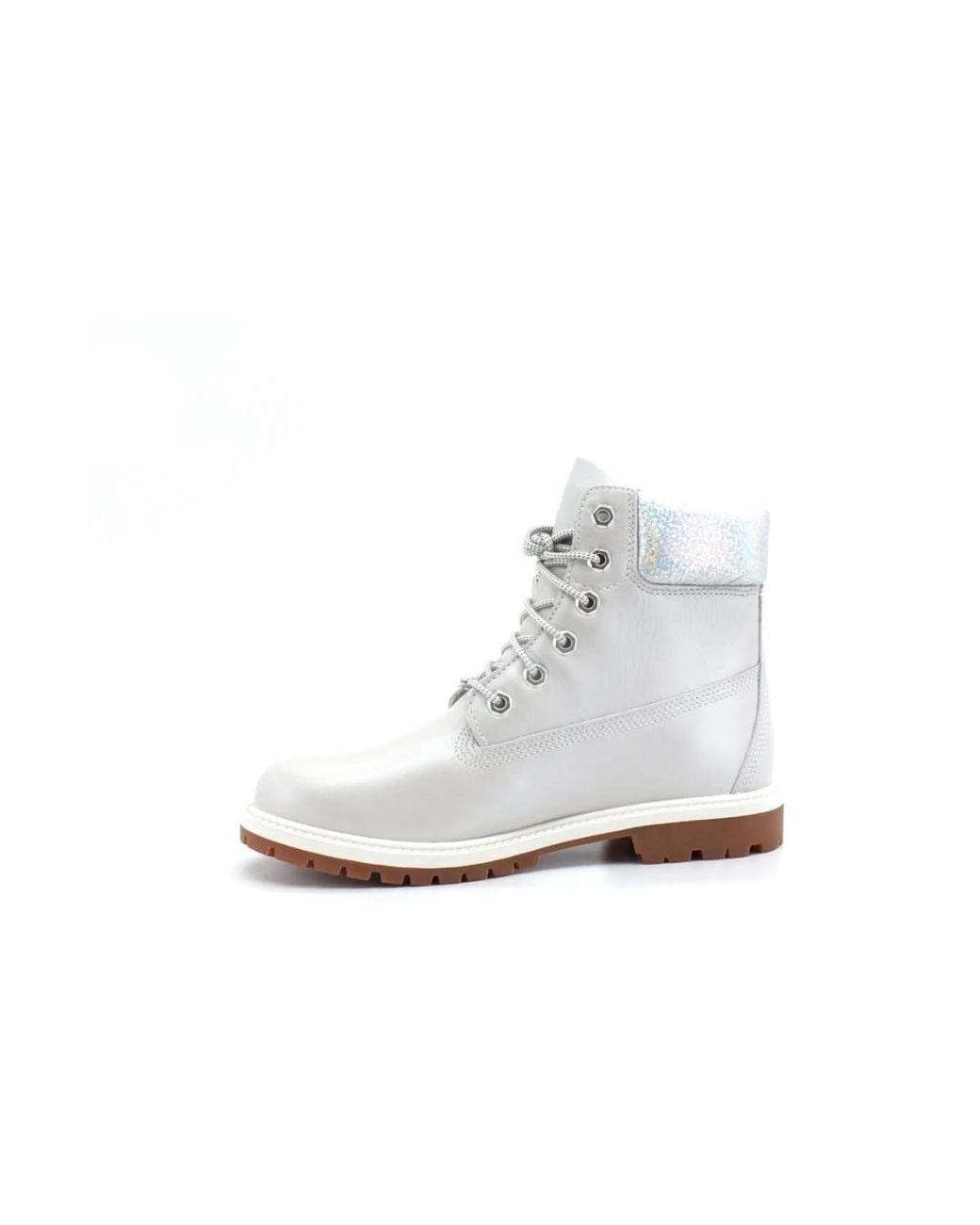 Timberland White Lace-Up Boots
