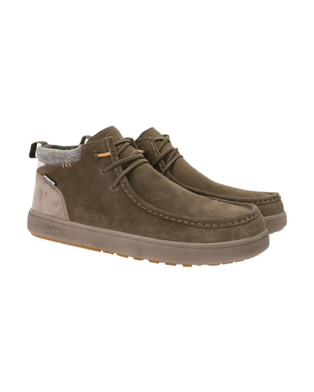 WALK IN PITAS Brown Lace-Up Boots for men
