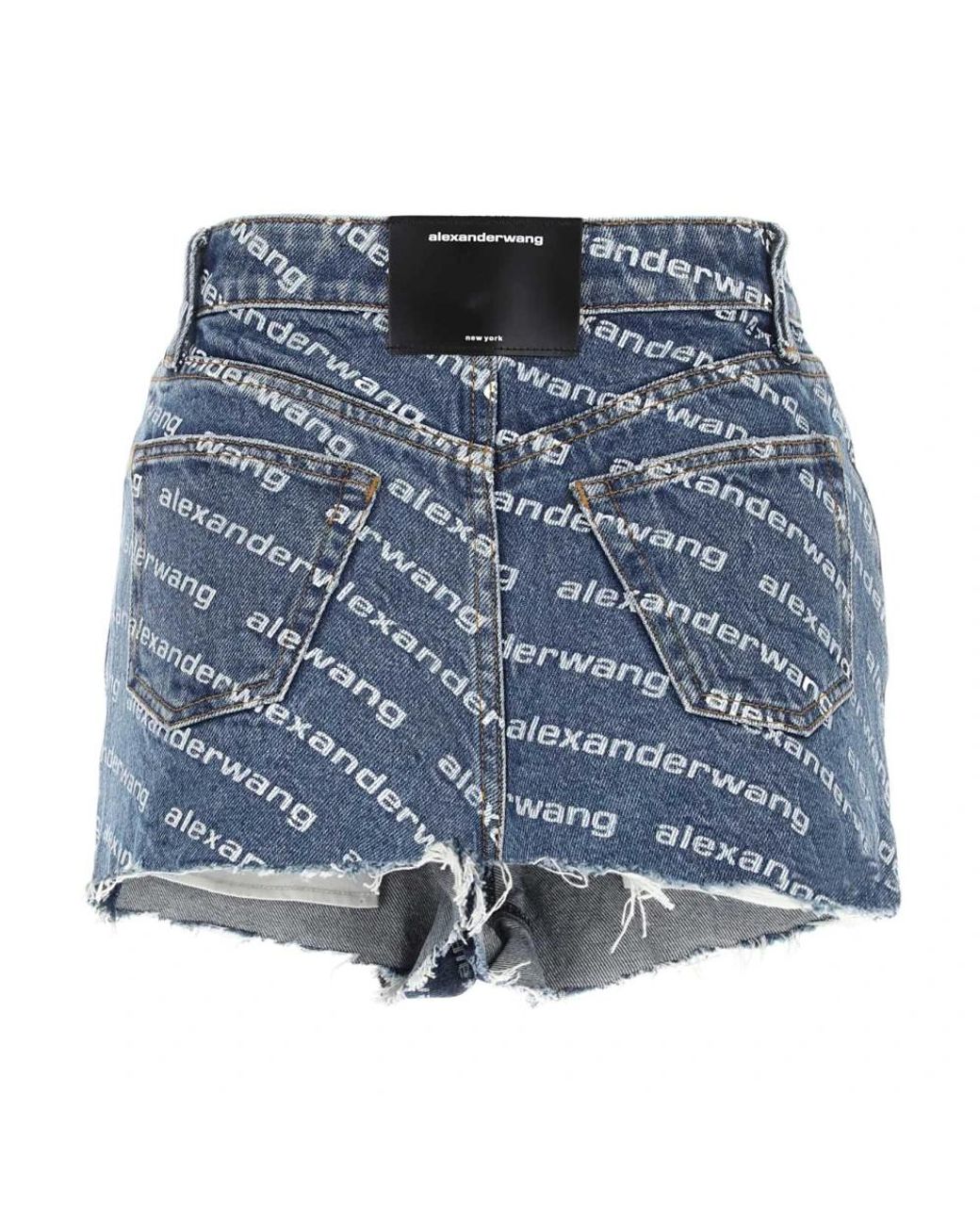 T By Alexander Wang Blue Denim Shorts