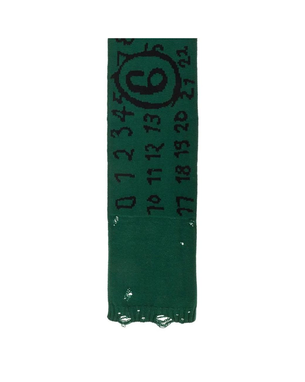 MM6 by Maison Margiela Green Winter Scarves