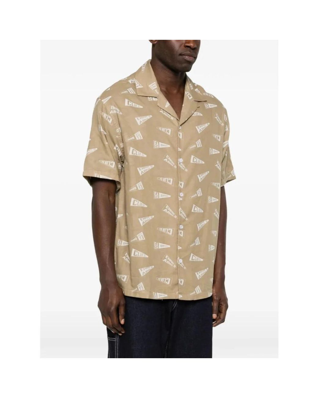 Giorgio Armani Natural Short Sleeve Shirts for men