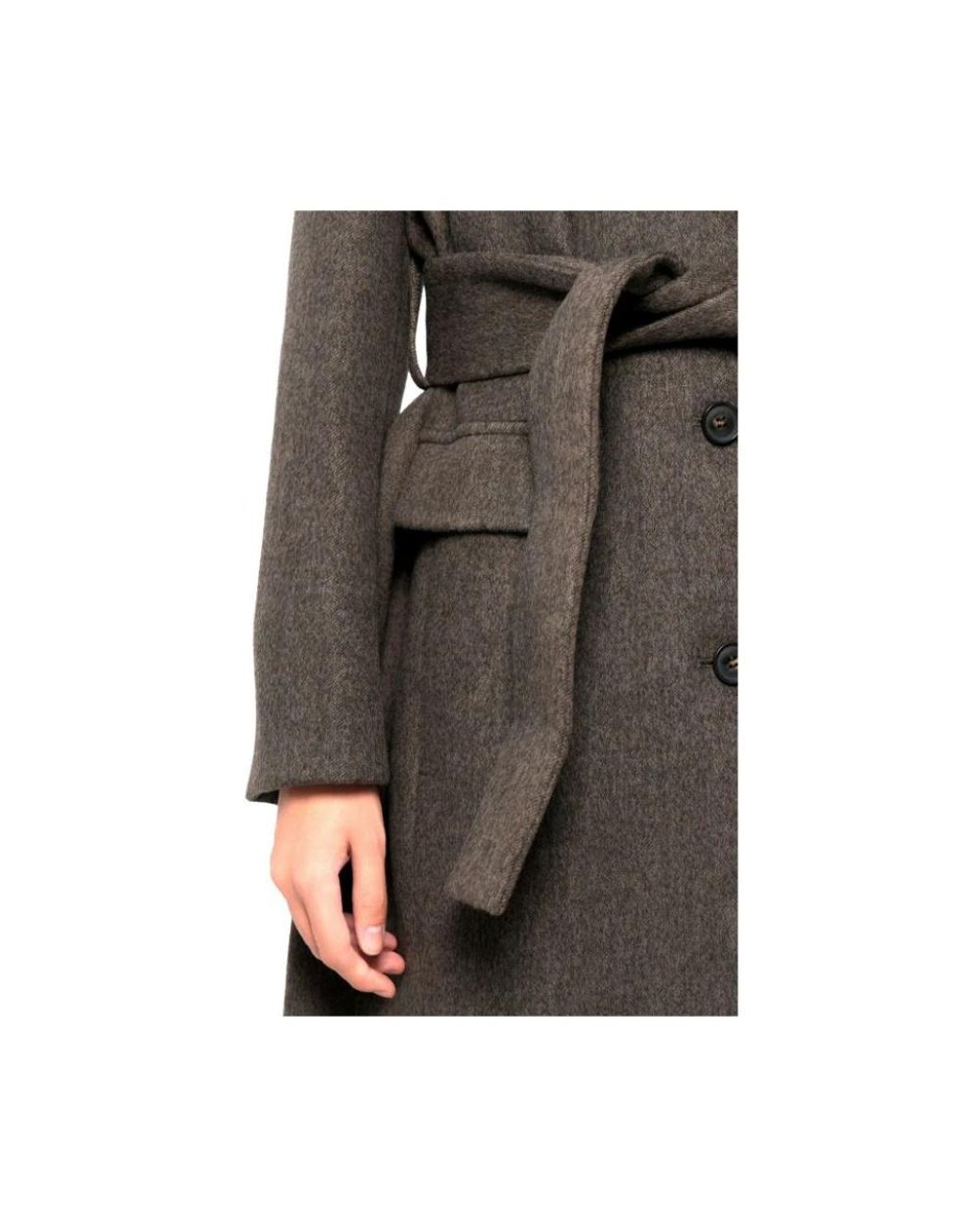 Marella Black Belted Coats