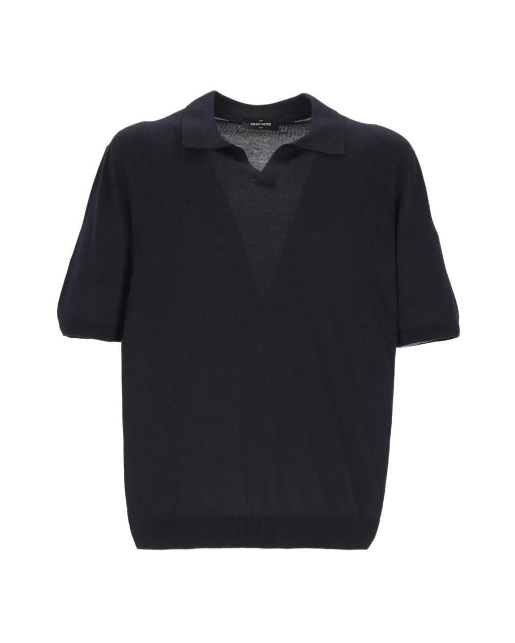 Gran Sasso Black Polo Shirts for men