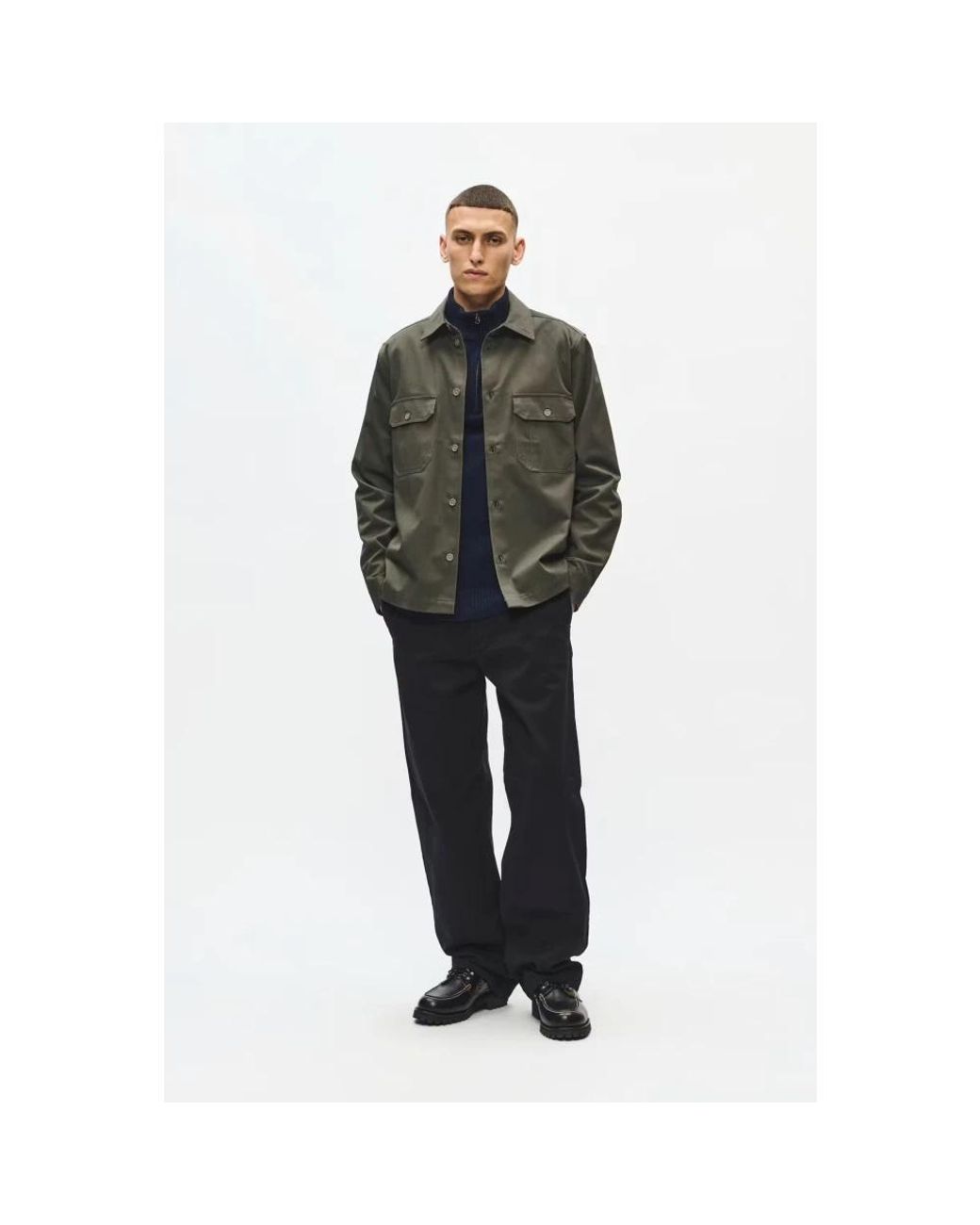 WOOD WOOD Green Casual Shirts for men