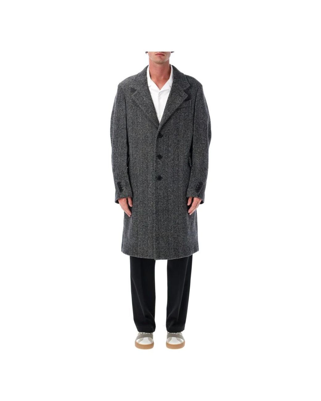 Givenchy Jassen ,Grijs ,Wol Tailored Coat in het Black voor heren