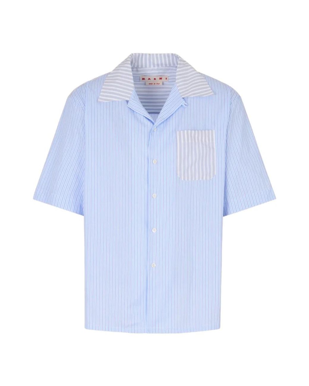 Marni Blue Short Sleeve Shirts for men