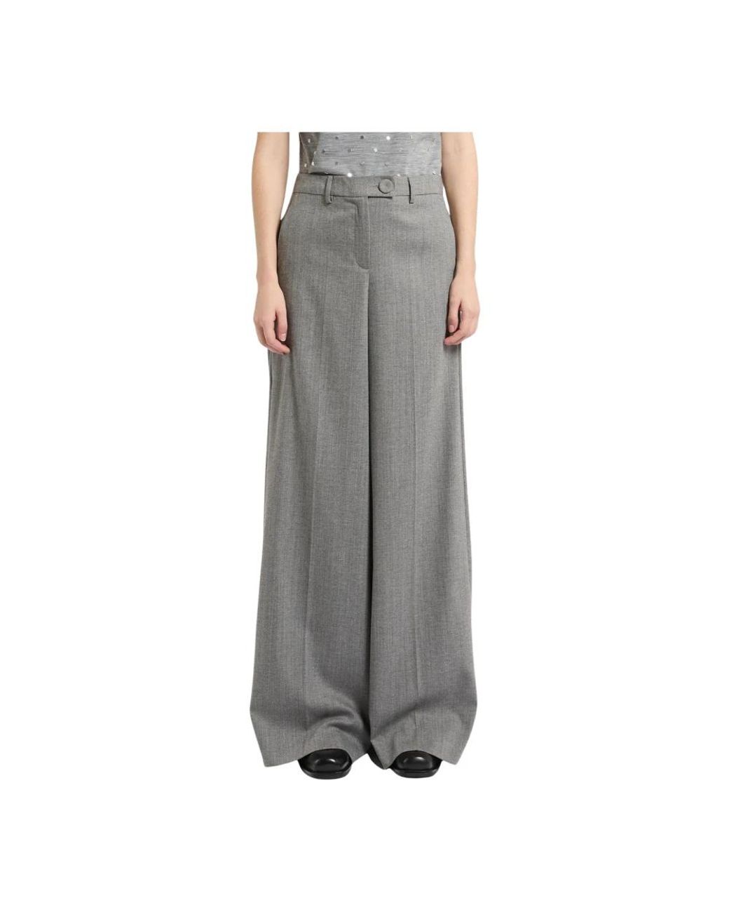 Marella Gray Wide Trousers