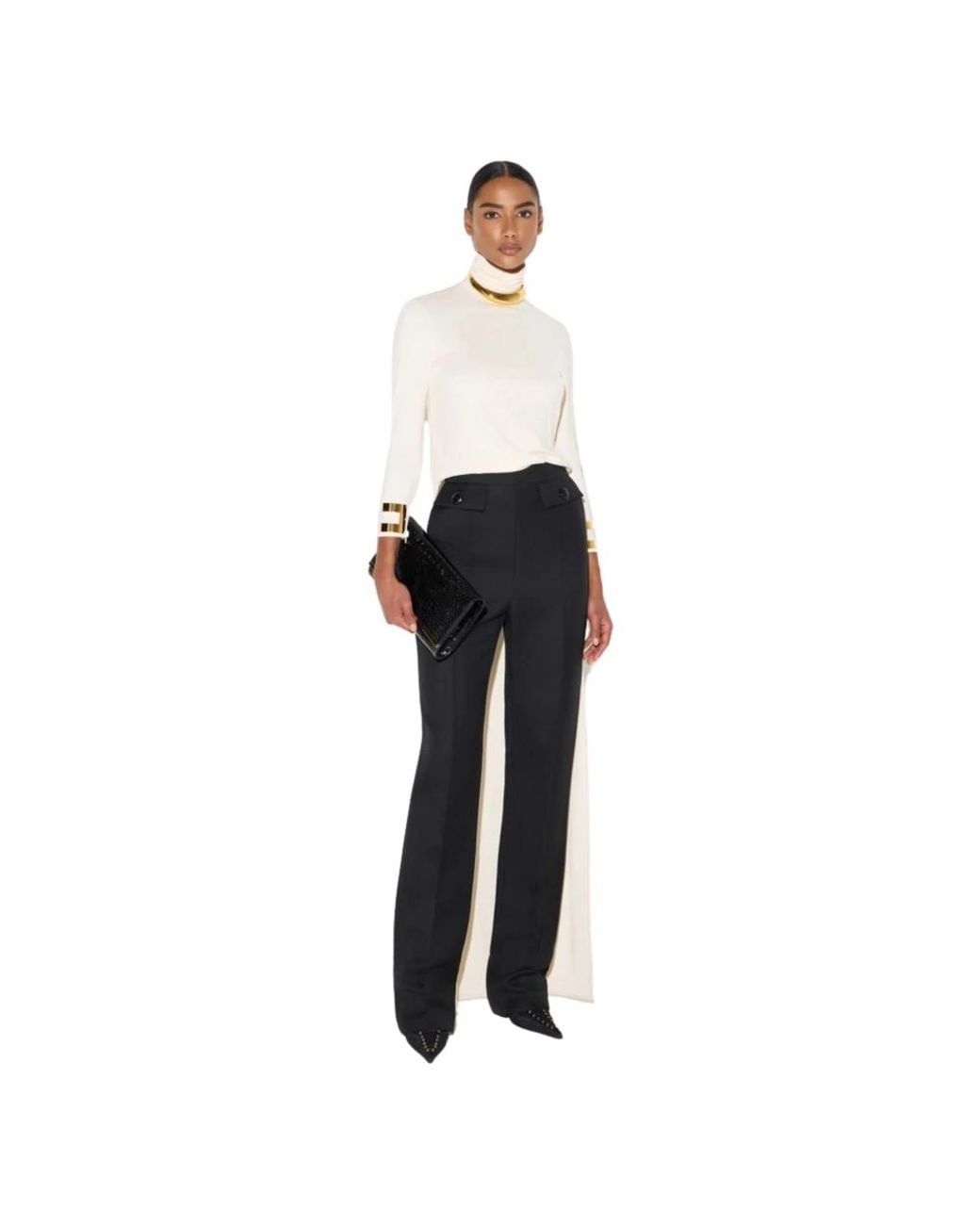 Elisabetta Franchi White Long Knitwear