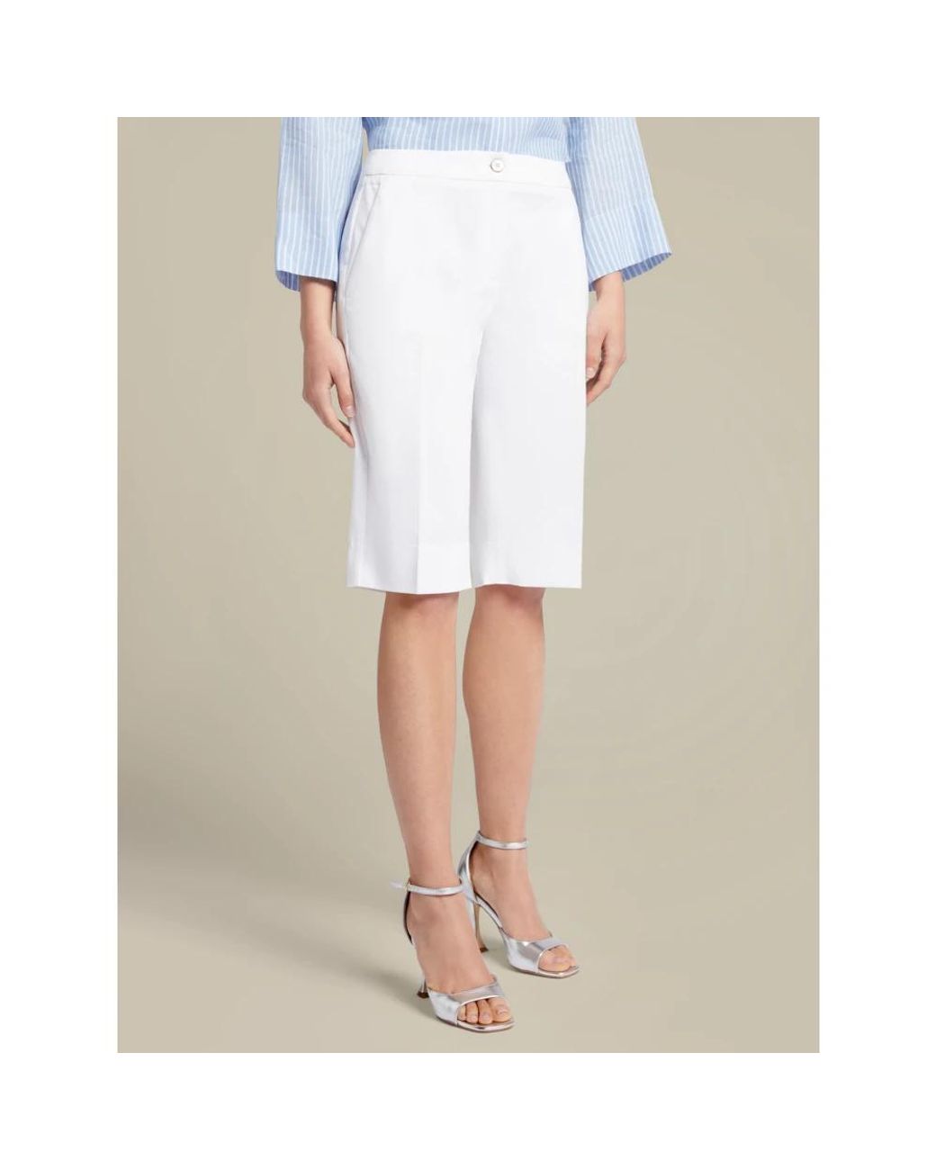 Elena Miro White Casual Shorts