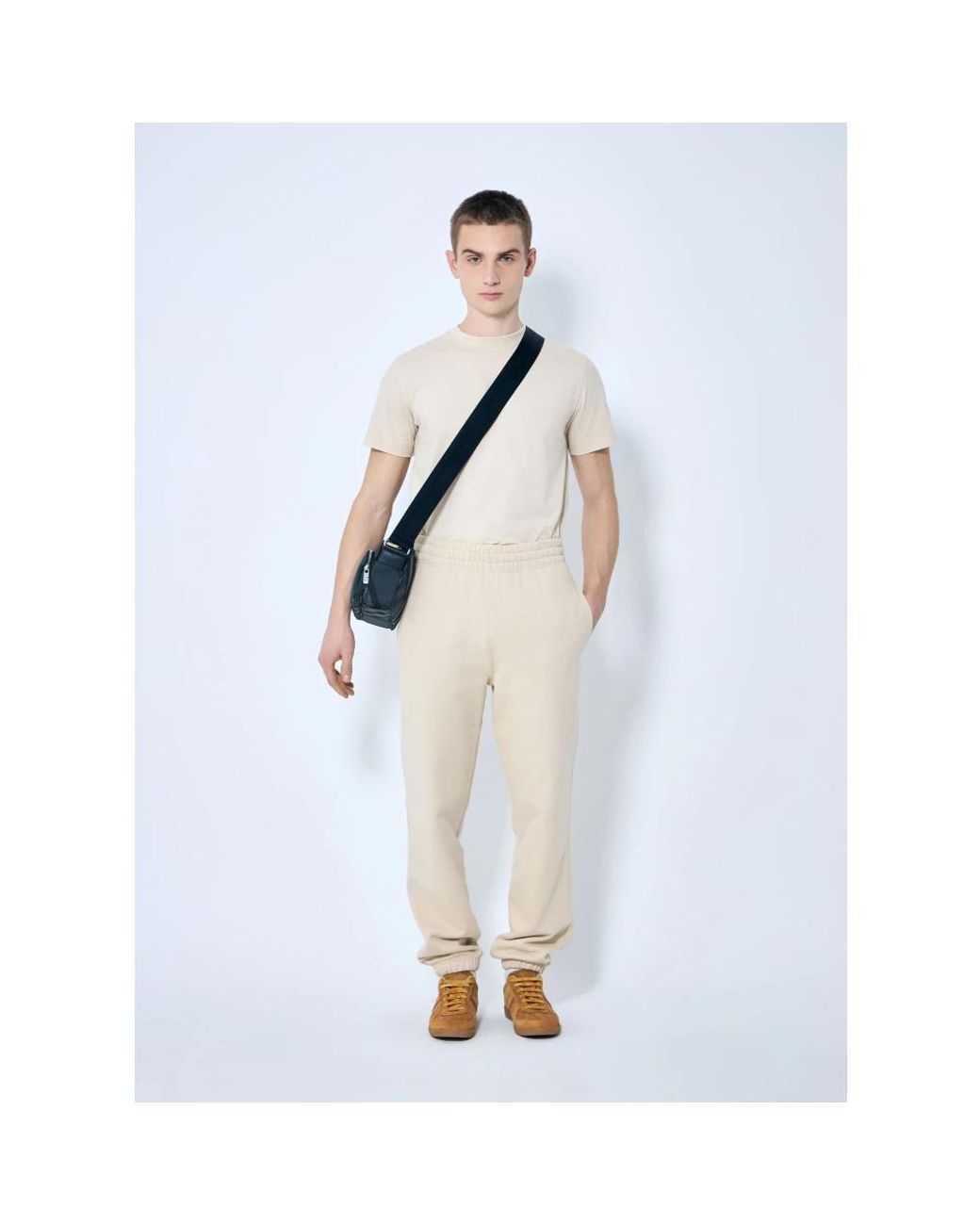 Burberry Broeken ,Katoen Logo Patch Trainingsbroek in het Natural voor heren