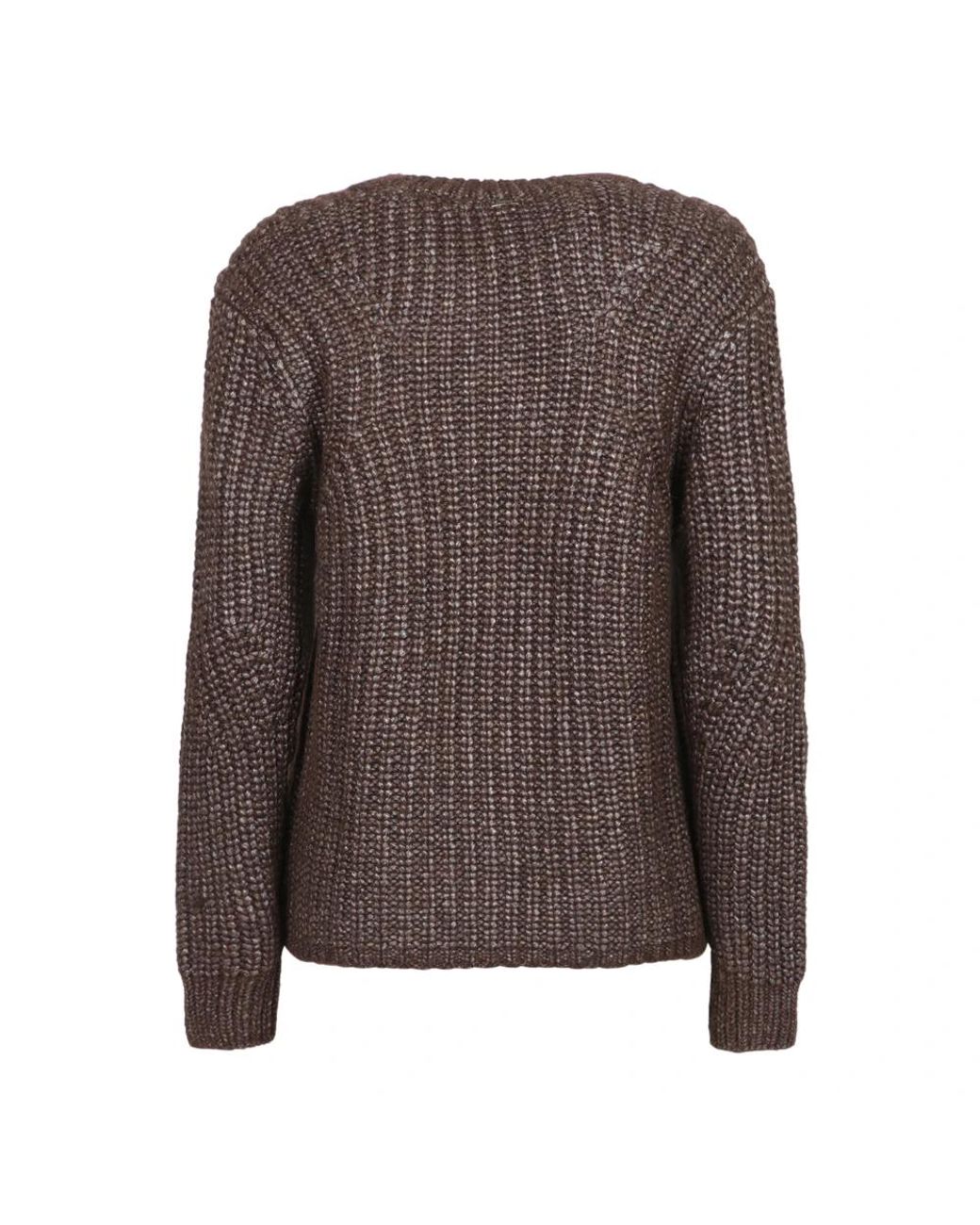 Herno Brown Langärmliger, Gearbeiteter Pullover
