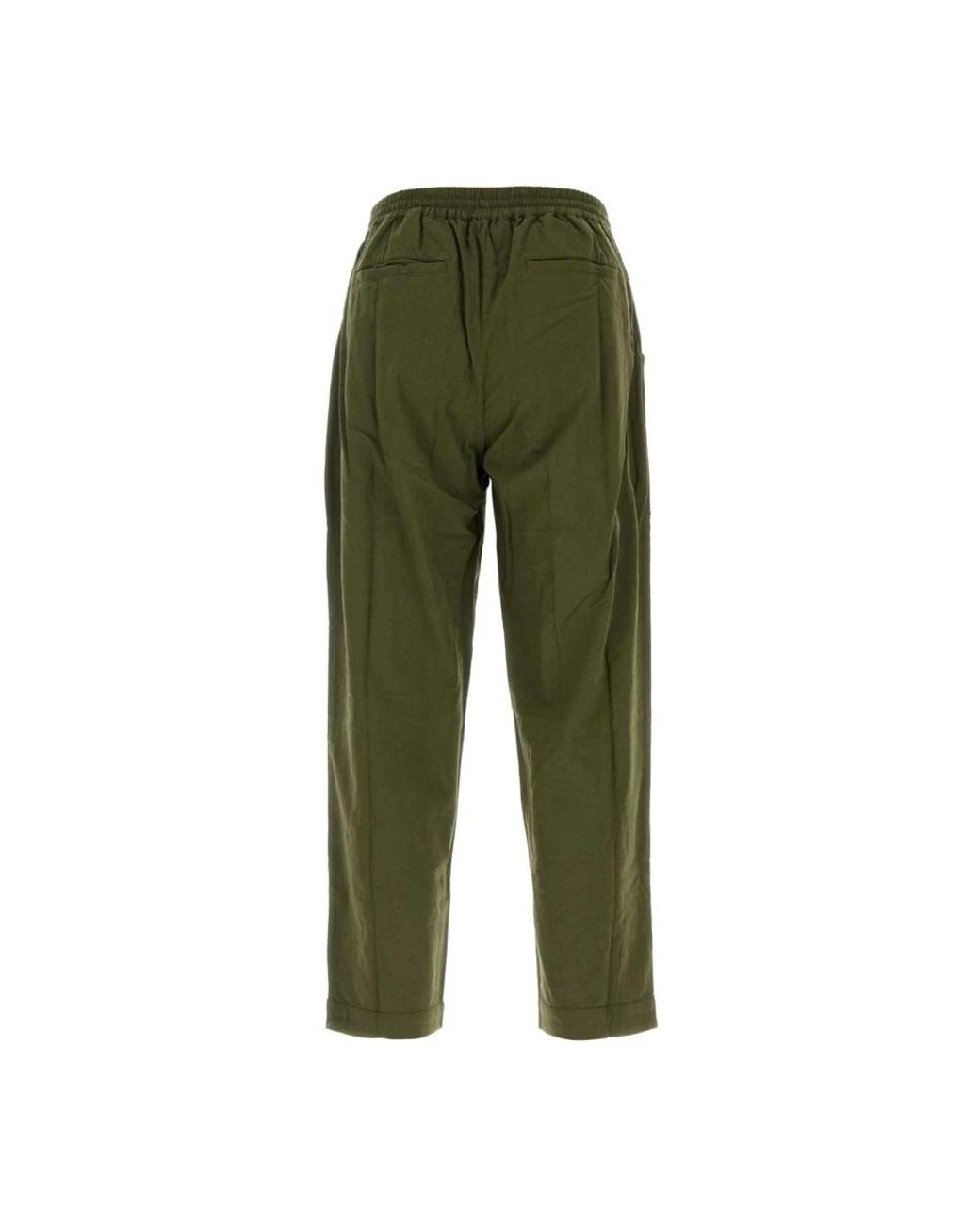 BAZISZT Green Straight Trousers for men