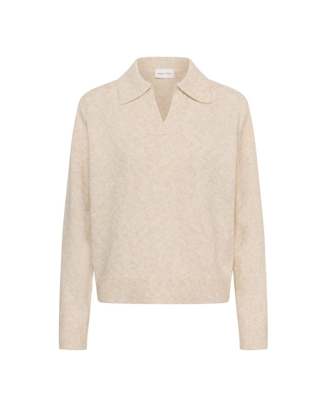 Part Two V-Hals Pullover in het White