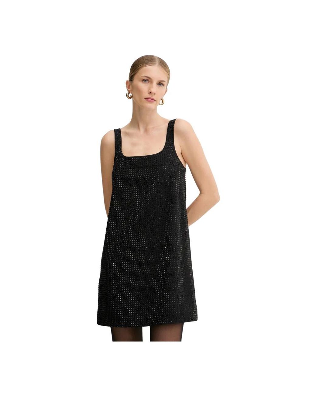 Pinko Rechte Mini Jurk in het Black