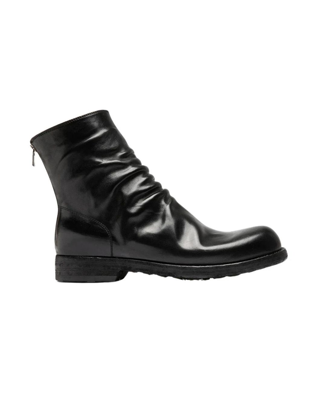 Officine Creative Black Ankle Boots for men