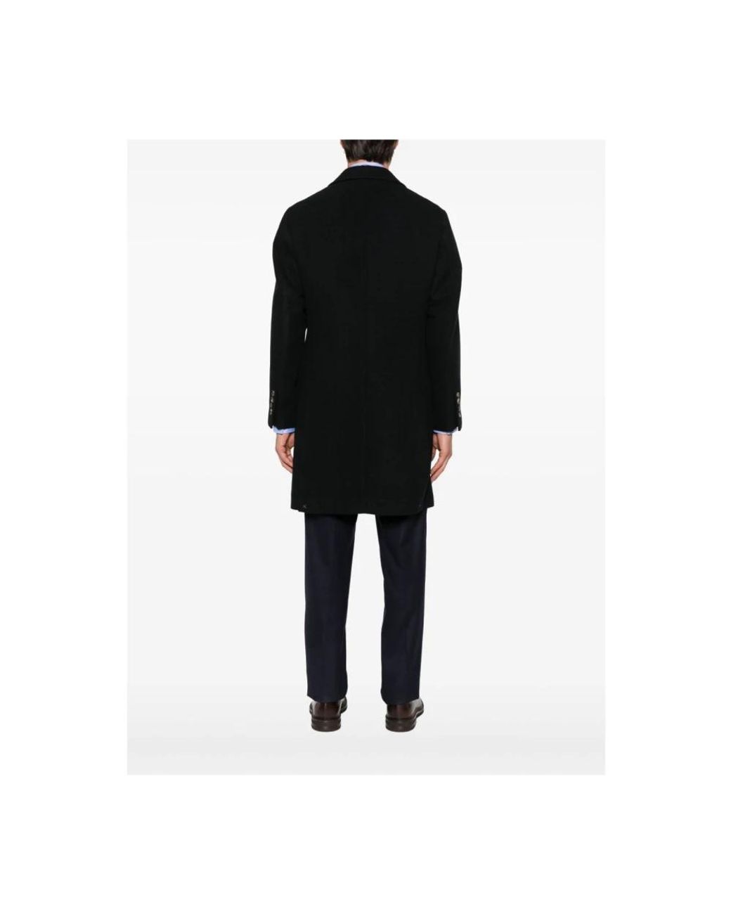 Brunello Cucinelli Black Single-Breasted Coats for men