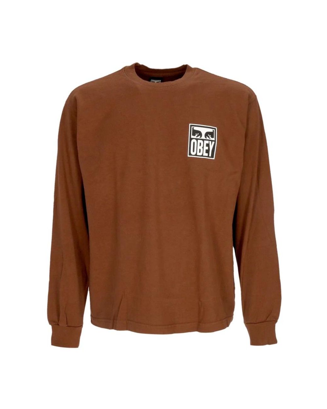 Obey Brown Long Sleeve T-Shirts for men