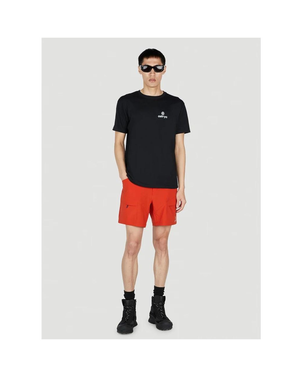 Ostrya Red Casual Shorts for men