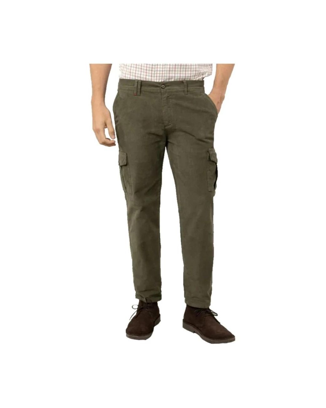 Scotta Green Slim-Fit Trousers for men