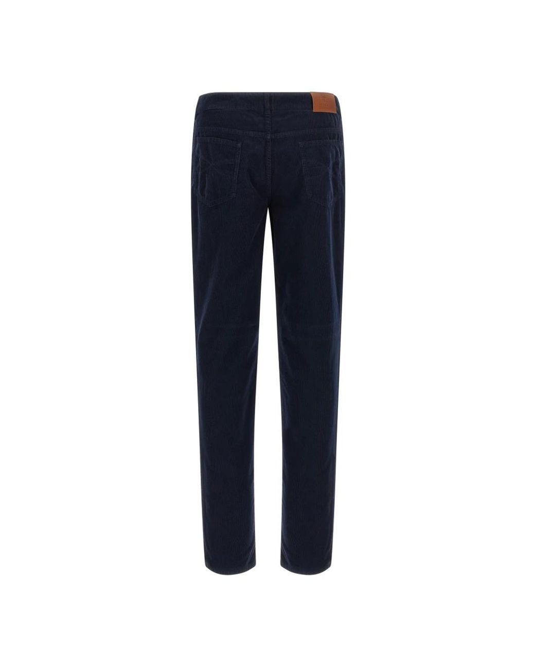 Brunello Cucinelli Blue Straight Trousers for men