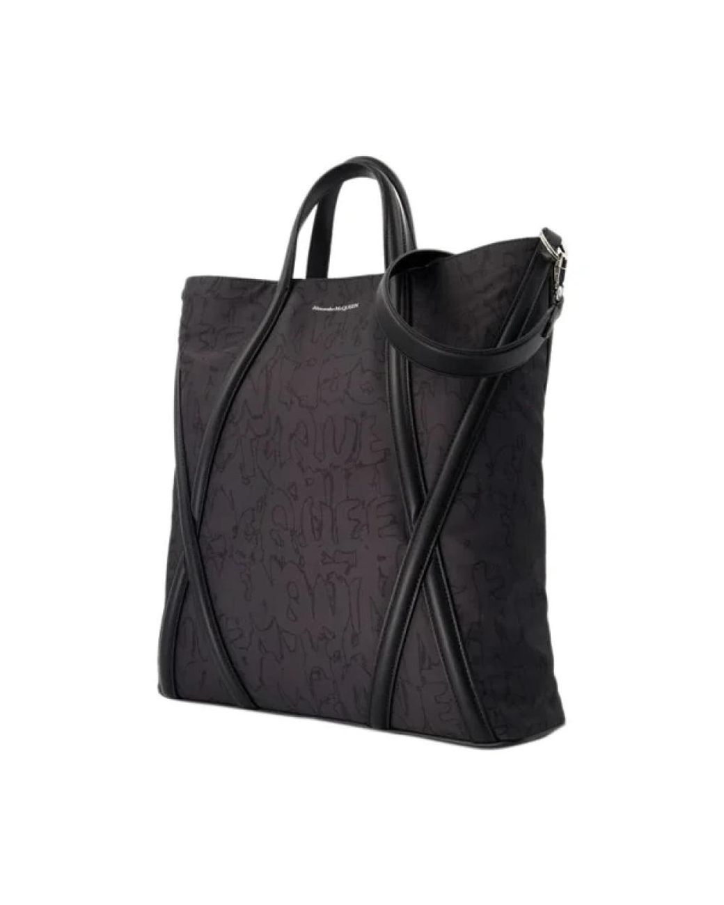 McQueen Black Shoulder Bags