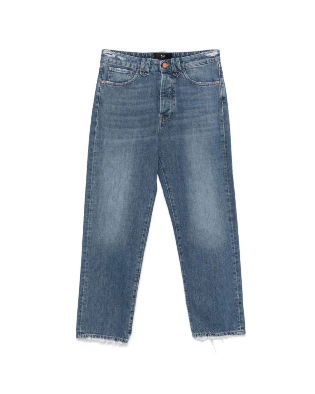 3x1 Blue Straight Fit Jeans
