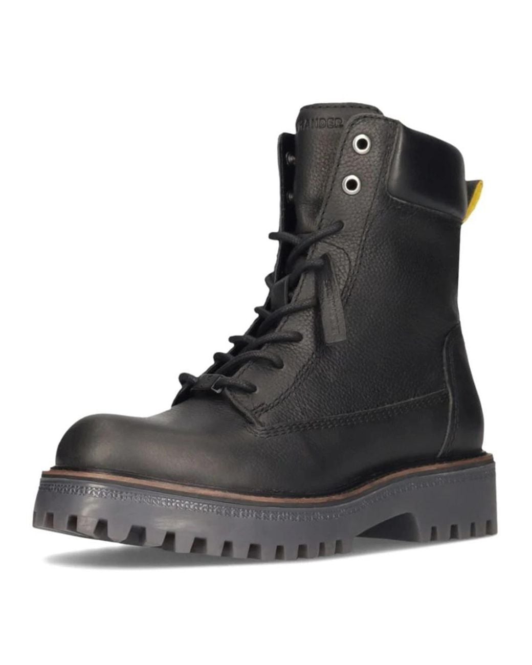 Salamander Black Lace-Up Boots