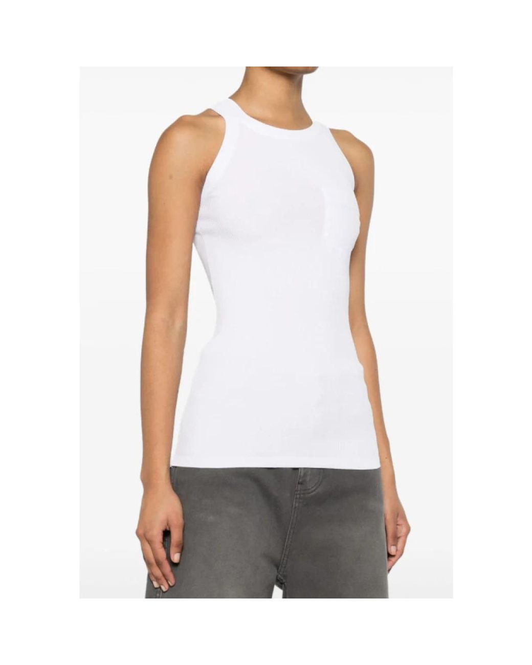 Sportmax White Sleeveless Tops
