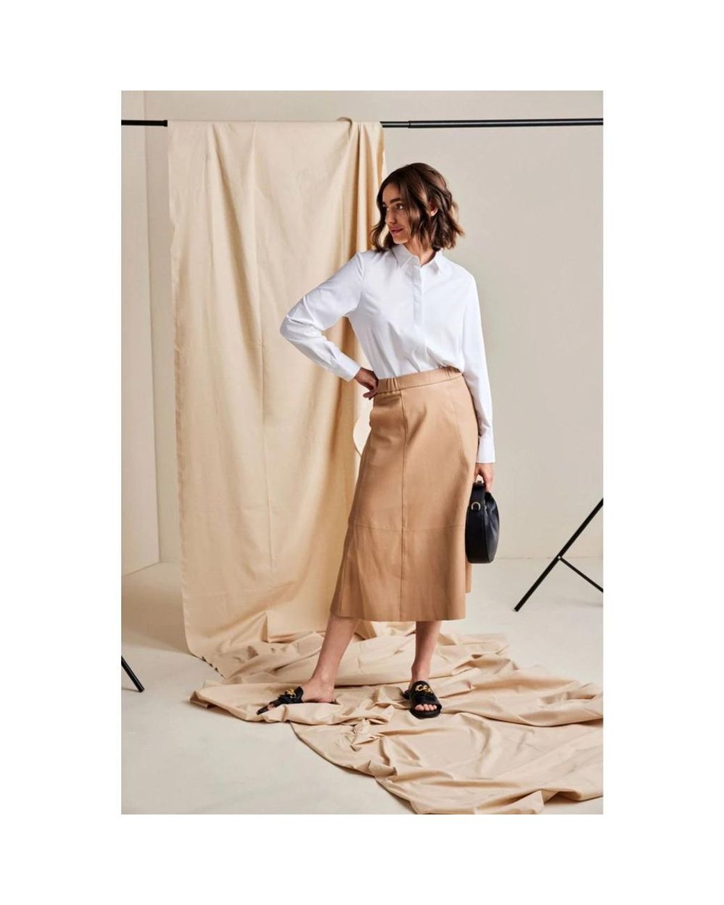 Btfcph Natural Midi Skirts