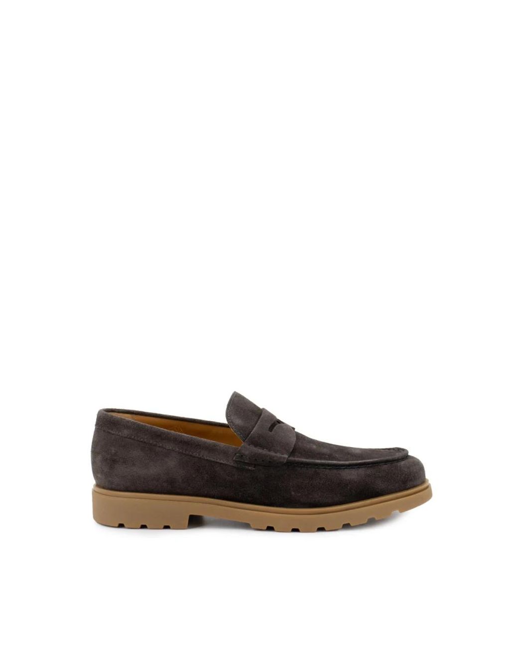 Kiton Suede Loafer in het Brown voor heren