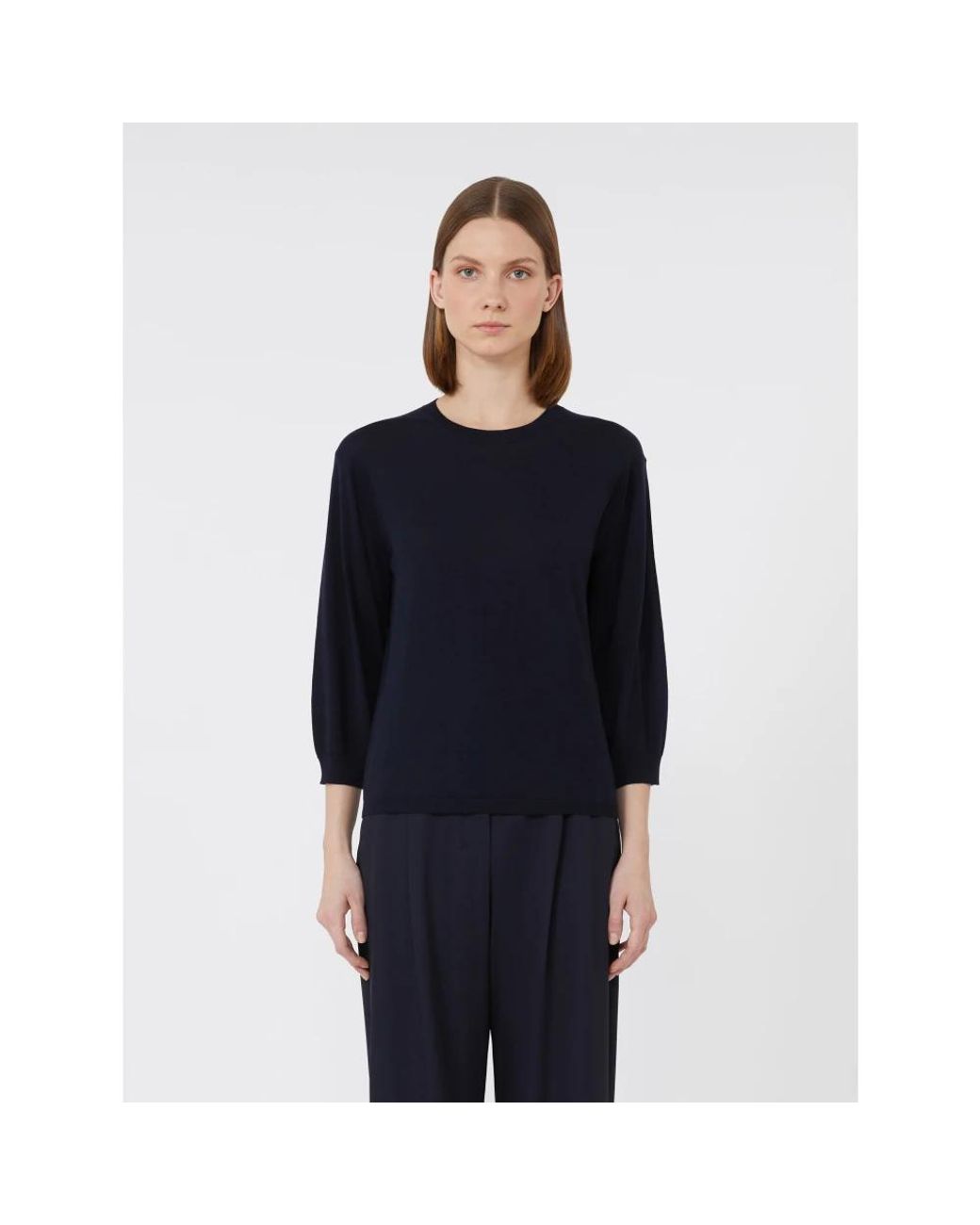 Max Mara Black Round-Neck Knitwear