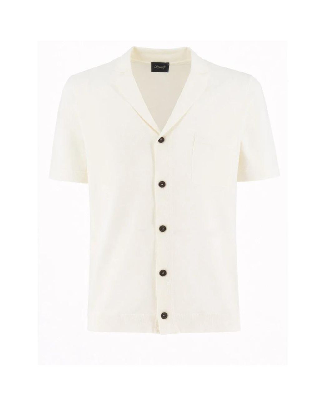 Drumohr White Short Sleeve Shirts for men