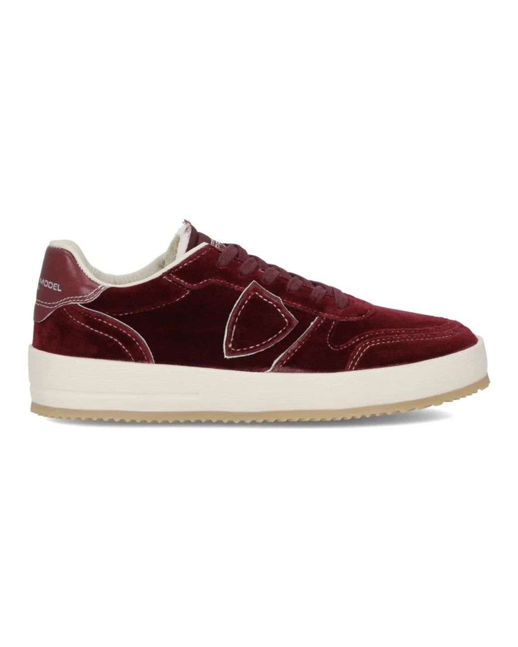 Philippe Model Schoenen ,Rood ,Katoen Sneakers Nice Tennis in het Purple