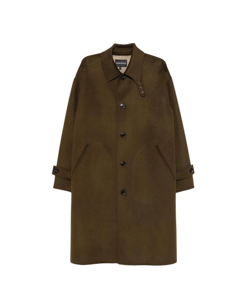 Emporio Armani Green Single-Breasted Coats for men