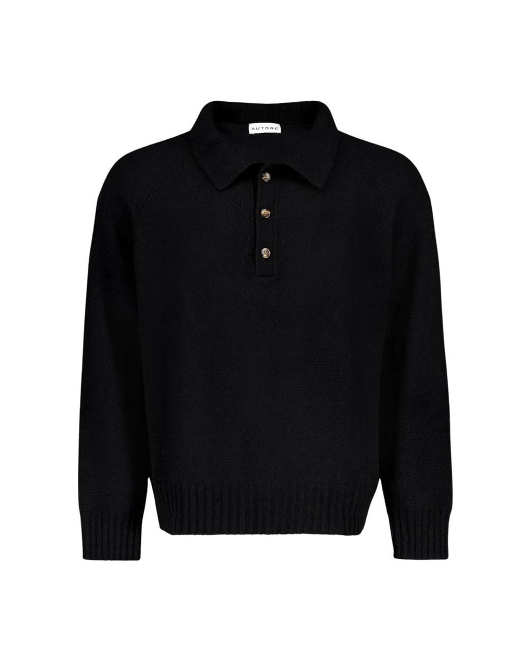AUTORE Knit Polo in het Black voor heren