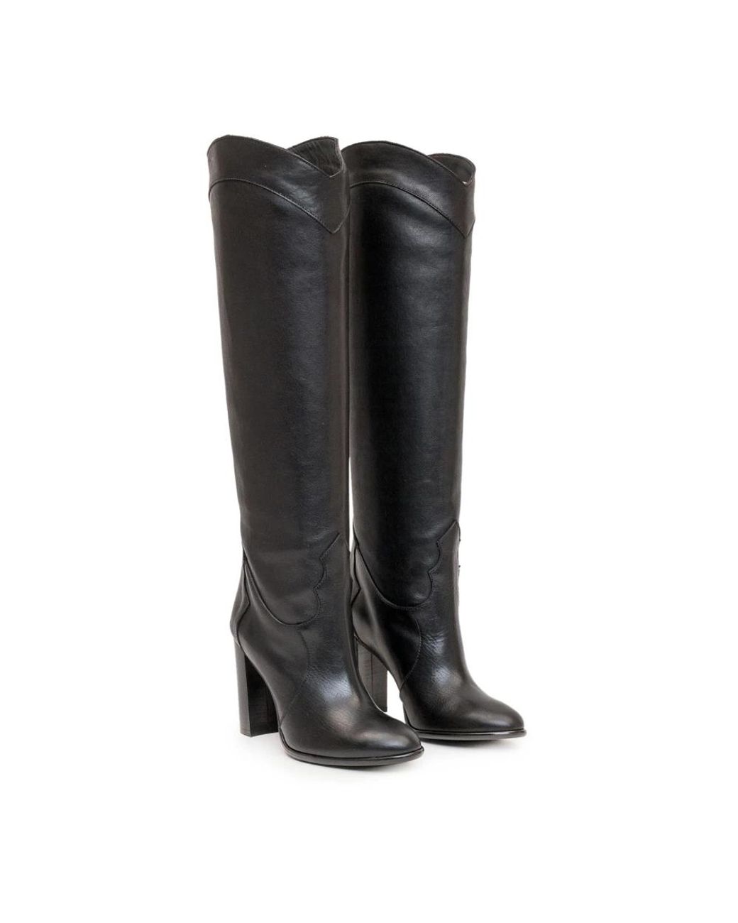 Anna F. Black Heeled Boots