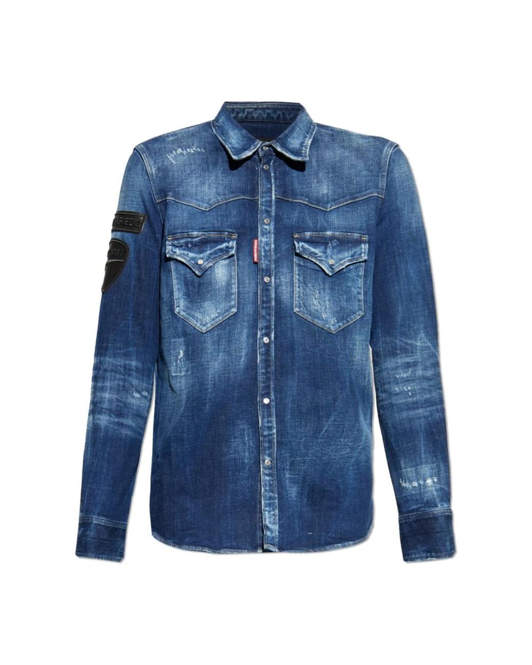 DSquared² Blue Denim Shirts for men
