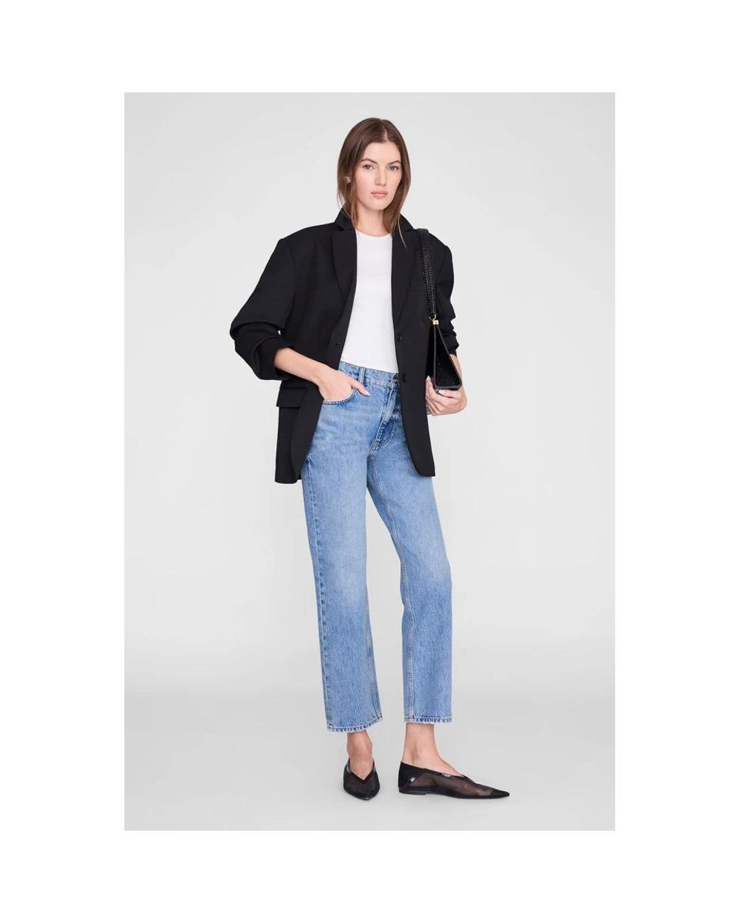 Anine Bing Blue Straight Jeans