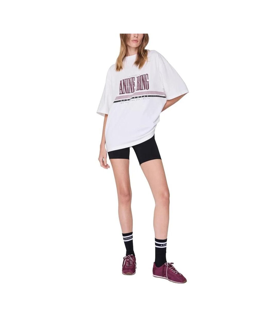 Anine Bing Nell Tee in het White