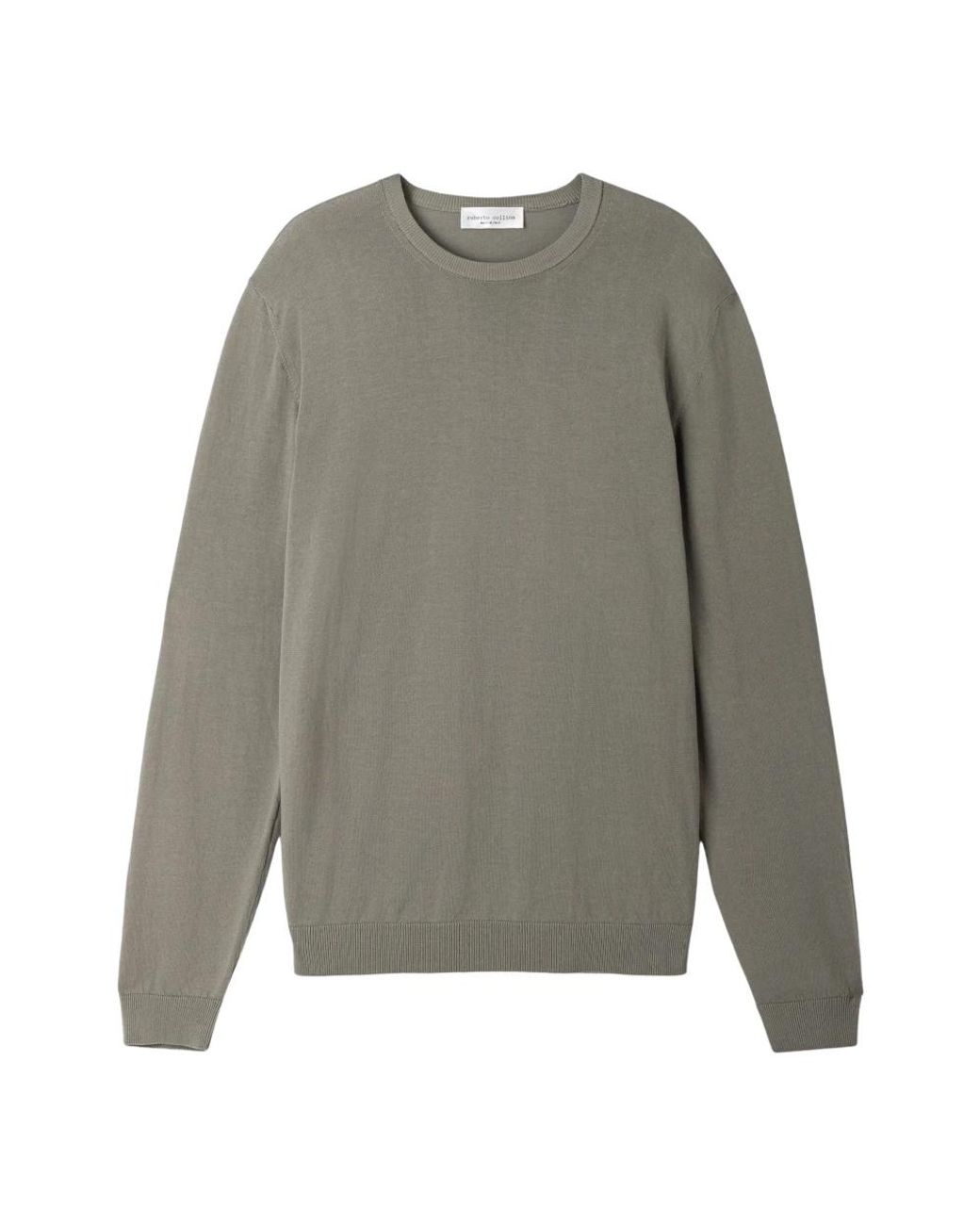 Roberto Collina Gray Round-Neck Knitwear for men