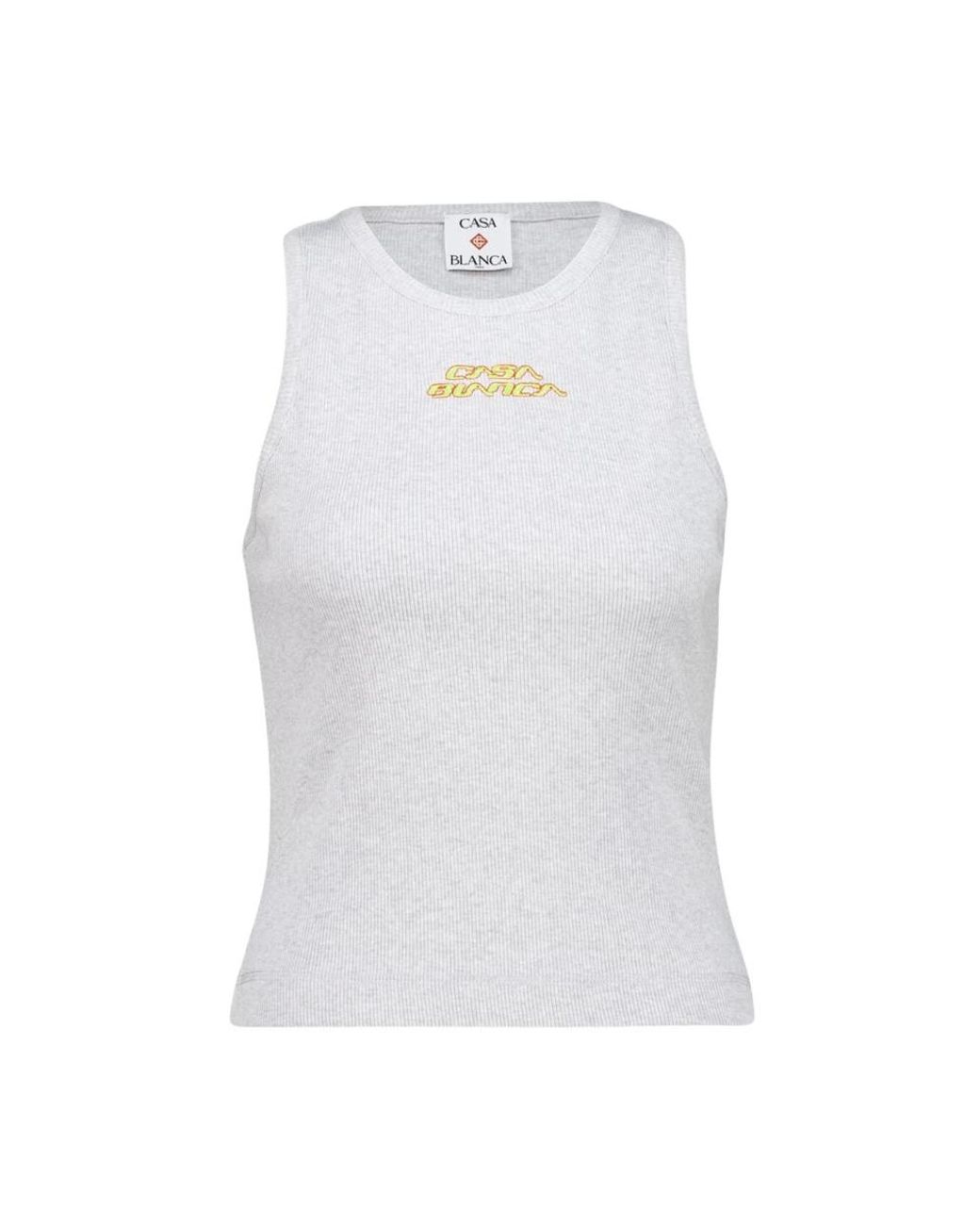 Casablanca White Sleeveless Tops