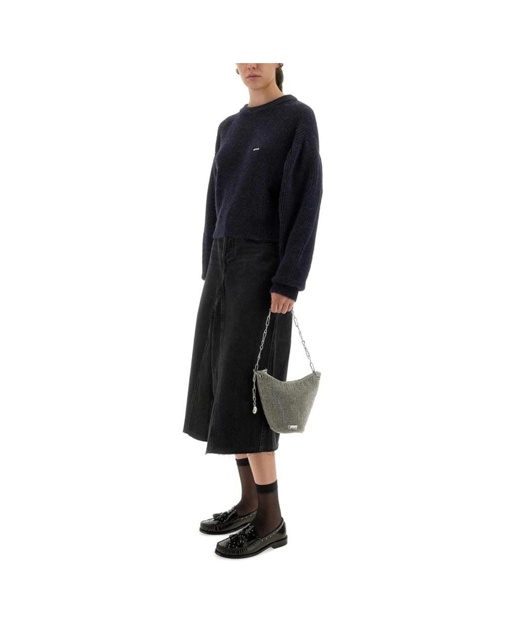 ROTATE BIRGER CHRISTENSEN Black Round-Neck Knitwear