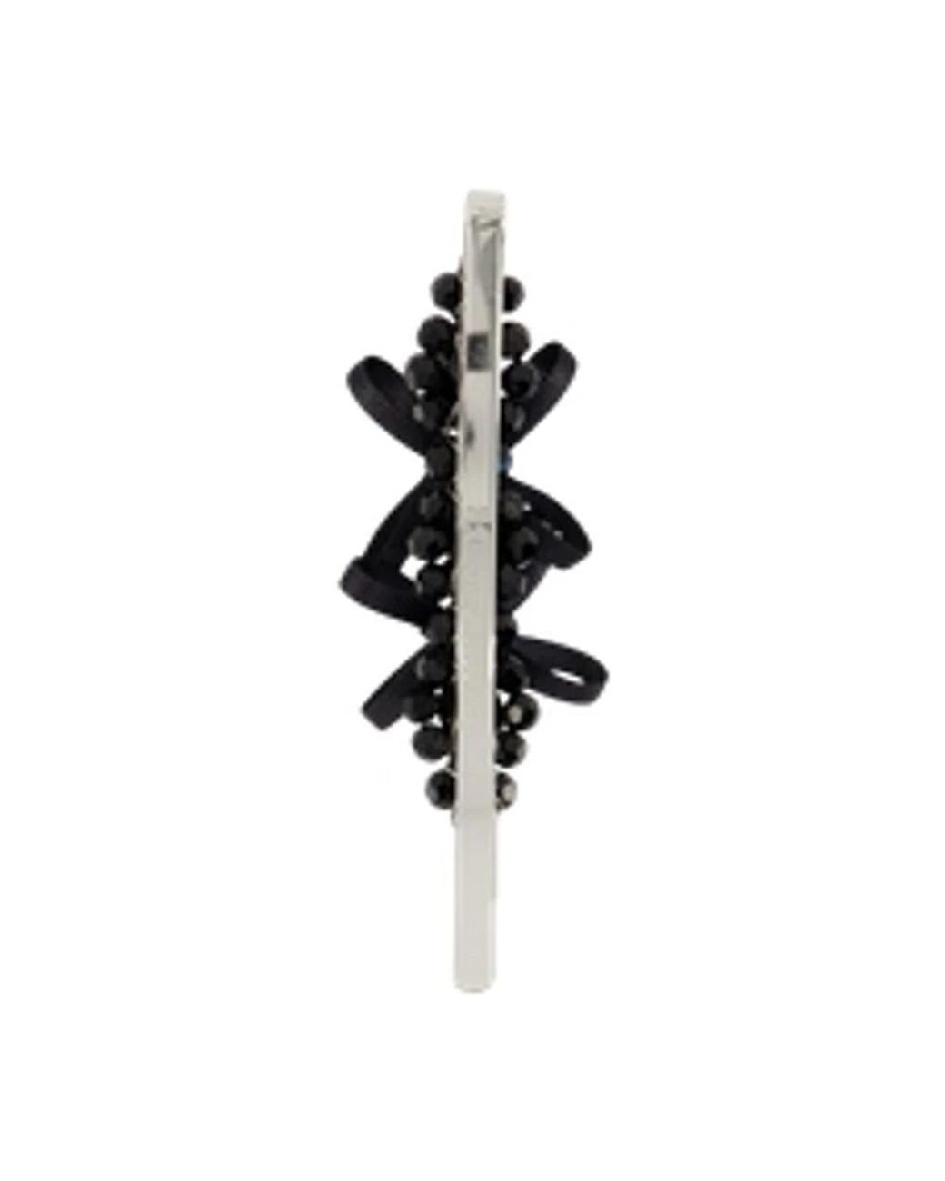 Simone Rocha Black Petite Bow Flower Hair Clips