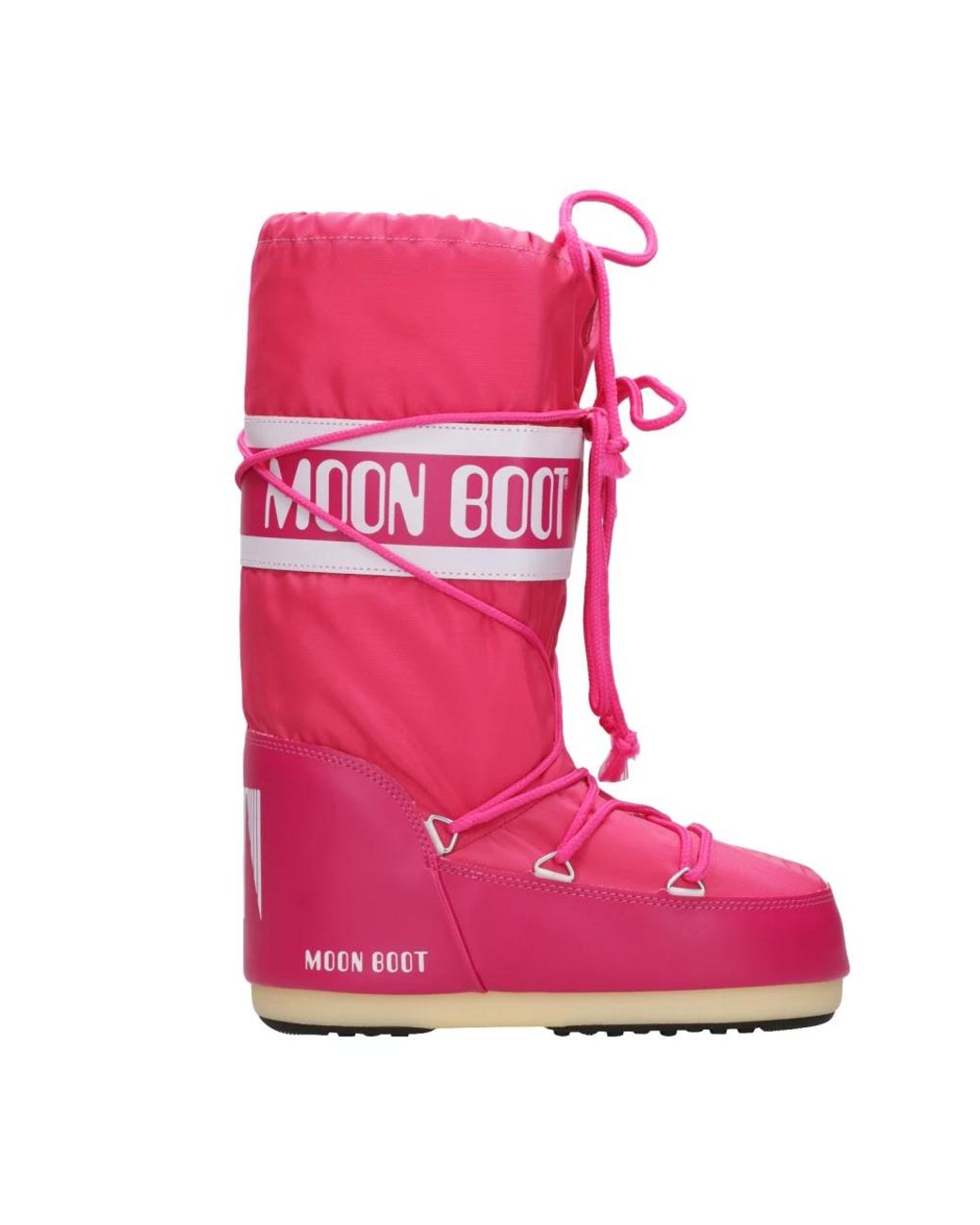 Moon Boot Pink Wasserdichte nylon winterstiefel