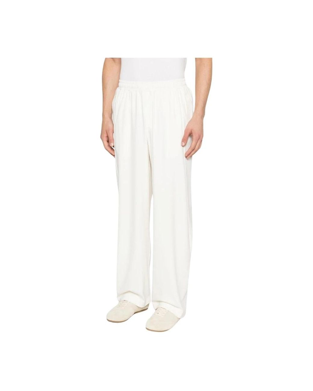 Emporio Armani White Wide Trousers for men